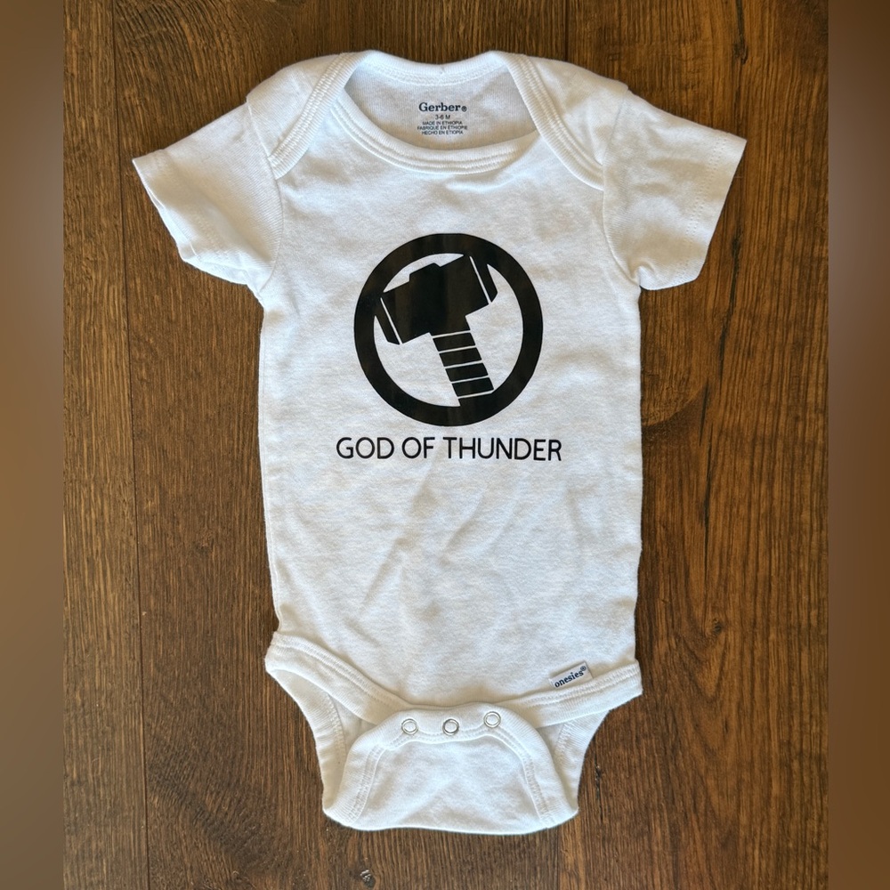 ✨4/$15✨ God of Thunder Baby Onesie Gerber Size Various